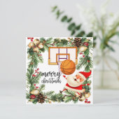 Carte Le Père Noël joue avec Noël (Debout devant)
