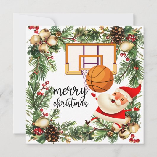 Carte Le Père Noël joue avec Noël (Devant)