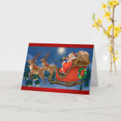 Carte Le Père Noël Monte Un Sommeil (Fleur jaune)