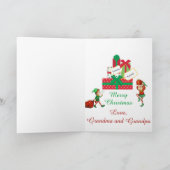 Carte Le Père Noël personnalise Noël pour petit-enfant (Intérieur)