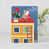 Carte Le Père Noël rencontre le Coq portugais (Debout devant)