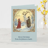 Carte Le Père Noël Tomte et Tomtemor avec le bouc de Yul (Fleur jaune)