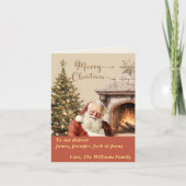 Carte Le Père Noël traditionnel Editable (Devant)