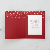 Carte Le Père Noël Trump avec sac rouge (Intérieur)