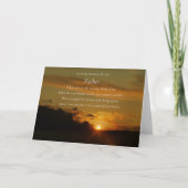 Carte Le Père Sympathy Condolences Poem Memorial (Devant)