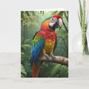 Carte Le perroquet de Macaw dans la jungle