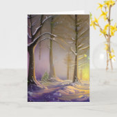 Carte Le petit arbre de Noël dans la forêt (Fleur jaune)