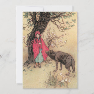 Carte Le Petit Chaperon rouge par Warwick Goble Invitati