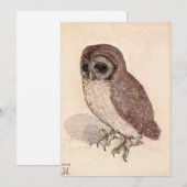 Carte Le Petit hibou | Albrecht Dürer (Devant / Derrière)