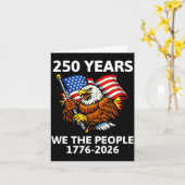 Carte Le peuple 1776–2026 250 ans de liberté (Fleur jaune)