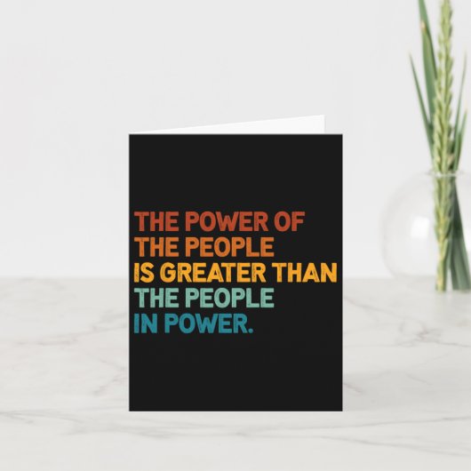 Carte Le Peuple Du Pouvoir Est Plus Grand Que Le Peuple  (Devant)