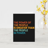 Carte Le Peuple Du Pouvoir Est Plus Grand Que Le Peuple  (Fleur jaune)