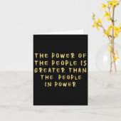 Carte Le Peuple Du Pouvoir Est Plus Grand Que Le Peuple (Fleur jaune)