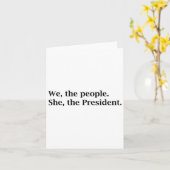 Carte Le peuple soutient Kamala Harris comme présidente (Fleur jaune)
