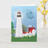 Carte Le phare brille votre lumière (Fleur jaune)