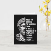 Carte Le philosophe stoïque Marcus Aurelius Motivation d (Fleur jaune)