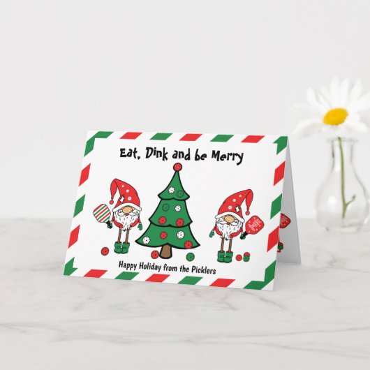 Carte Le pickball de Noël (Petite plante)