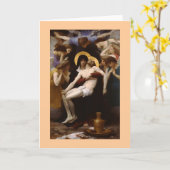 Carte Le Pieta par Bouguereau (Fleur jaune)