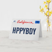 Carte Le plat d'anniversaire de la Californie (Fleur jaune)