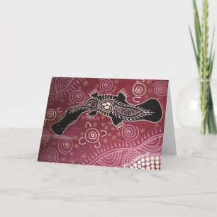 Carte Le Platypus rêve rouge by Mundara Koorang