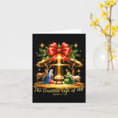 Carte Le plus beau cadeau de la Nativité chrétienne (Fleur jaune)