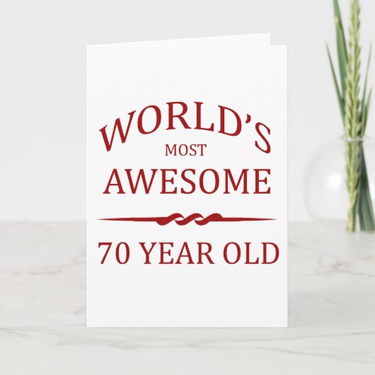 Carte Le plus génial des 70 ans du monde (Devant)