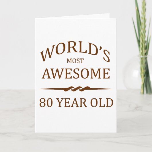 Carte Le plus génial des 80 ans du monde (Devant)