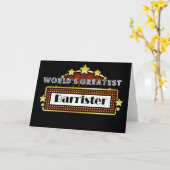 Carte Le plus grand Barrister du monde (Fleur jaune)