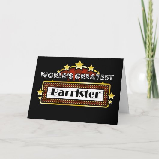 Carte Le plus grand Barrister du monde (Devant)