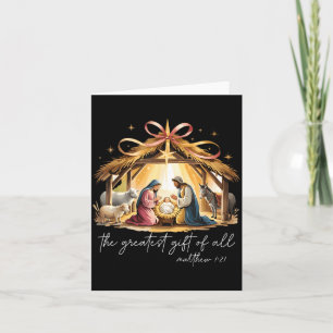 Carte Le plus grand cadeau de Noël Jésus chrétien