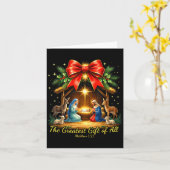 Carte Le plus grand cadeau de tous Nativité Chrétien Chr (Fleur jaune)