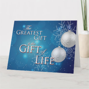Carte Le plus grand cadeau est le cadeau de la vie Noël