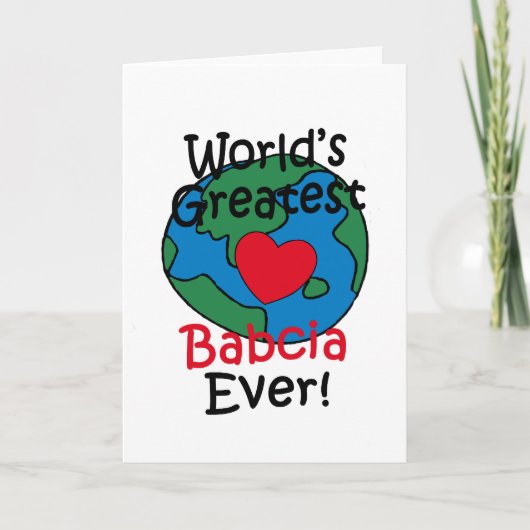 Carte Le plus grand coeur de Babcia du monde (Devant)