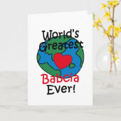 Carte Le plus grand coeur de Babcia du monde (Fleur jaune)