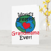 Carte Le plus grand coeur de grand-mère au monde (Fleur jaune)