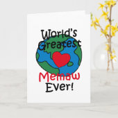 Carte Le plus grand coeur de Memaw du monde (Fleur jaune)