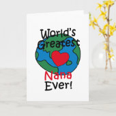 Carte Le plus grand coeur de Nana du monde (Fleur jaune)