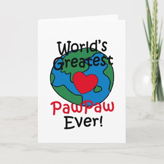 Carte Le plus grand coeur de PawPaw du monde (Devant)