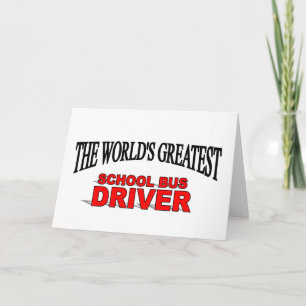 Carte Le plus grand conducteur d'autobus scolaire au mon