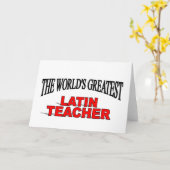 Carte Le plus grand enseignant latin du monde (Fleur jaune)