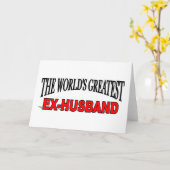 Carte Le plus grand ex-mari du monde (Fleur jaune)