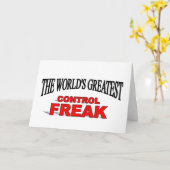 Carte Le plus grand Freak de contrôle du monde (Fleur jaune)