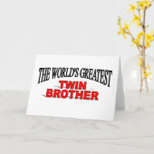 Carte Le plus grand frère jumeau du monde (Fleur jaune)