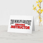 Carte Le plus grand instructeur de conduite au monde (Fleur jaune)