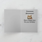 Carte Le plus grand mari d'anniversaire Chouette Brown N (Intérieur)