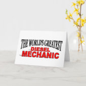 Carte Le plus grand mécanicien diesel au monde (Fleur jaune)