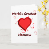 Carte Le plus grand meemaw du monde (Fleur jaune)