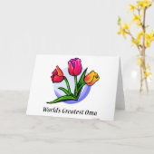 Carte Le plus grand Oma du monde (Fleur jaune)