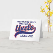 Carte Le plus grand oncle du monde (Fleur jaune)