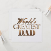 Carte Le plus grand papa du monde Élégant Texte Typograp (Devant/Arrière en situation)